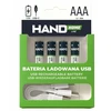Plastrol Baterija įkraunama akumuliatorius USB-C 750mWh 500mAh 4xAAA