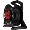 Plastrol EXTREME LINE prailginimo laido ritė, 4 lizdai, su/be IP44, 16A, H05RR-F, 3x2.5, 40m, juodas, W-100031