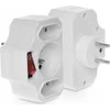 Plastrol Kištuko skirstytuvas su jungikliu 1 lizdas be + 2 x Euro baltas R-12WS-B