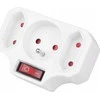 Plastrol Kištuko skirstytuvas su jungikliu 1 lizdas be + 2 x Euro baltas R-12WS-B