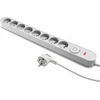 Plastrol maitinimo juosta Plastrol Filtras W-00026 maitinimo juosta su apsaugos nuo viršįtampių sistema, aštuoniais lizdais, jungikliu, pilka