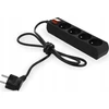 Plastrol namų ilgintuvas Plastrol 3M 4X3P 10A Juodas Switch W-98189