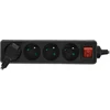 Plastrol namų ilgintuvas Plastrol 3M 4X3P 10A Juodas Switch W-98189