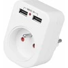 Plastrol Kištukinis lizdas su 2xUSB 2.1A R- 1USB įkrovikliu