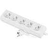 Plastrol 5 lizdas iš / dėl 10A 5m balta PS- 570 (W- 97488)