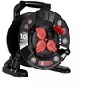 Plastrol Būgninis ilgintuvas EXTREME LINE 4 lizdai su įžeminimu IP44 16A H05RR-F 3x1,5 10m juoda W-100020