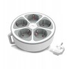 Plastrol Przedłużacz stały 5x schuko jungiklis 2m PS-570SWS/O/2 E W-30012