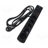 KEL Plastrol Przedłużacz surge protector professional 5 gniazd 2xUSB 3m 10A 230V 2300W juoda W-100044