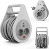 Plastrol ištraukiamas prailginimo laidas 10m 3x1mm2 16A su terminiu saugikliu + USB-A + USB-C