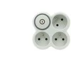 Plastrol Trijų krypčių kištukinis skirstytuvas su jungikliu R-31WS/B W-72008