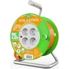 Plastrol Standartinis linijos būgno prailginimo laidas 25m H05V-F 3x1.5 4xGS 16A oranžinė (W- 98948)
