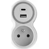 Plastrol Vieno prievado tinklo skirstytuvas + USB-A + USB-C