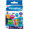 VISCOPLAST Monsters vaikiški pleistrai, 2 dydžiai, 20 vnt., dėžutė