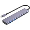 Platinet USB šakotuvas PLATINET medijos šakotuvas USB-C į 4X USB-C 3.2 GEN2 + 2X USB-A 3.2 GEN1 + 1X USB-C PD 100W 7IN1 ALIUMINIS [46236]
