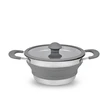 Platinet PLATINET SILICONE FOLDABLE CAMPING COOKING POT Puodas SILIKONOWY sulankstomas KEMPINGOWY 1,5 L Pilkas [46297]