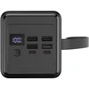 Išorinė baterija POWER BANK Platinet Flashlight 60000mAh (4xUSB; 2xType-C; usb-C cable; 65W) juoda