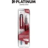 Platinum Pióro wieczne Prefounte Crimson Raudona, M, w plastikowym opakowaniu, na blistrze, bordo spalvos