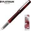 Platinum Amžinasis rašiklis Platinum Prefaunte Crimson Raudona, F, plastiko pakuotės, ant lizdinės plokštelės, Bord