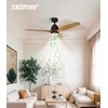 Plustek Lubinis ventiliatorius ZCF 7600 40W 132cm LED 18W buko/juodos spalvos