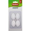 PNY Sauber Kabliukai 4vnt 2,3x4cm, ovalios baltos