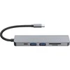 PNY CONCEPTRONIC ausinės USB-C->HDMI, 2xUSB-A, SD/TF, 100WPD, + 15cm g