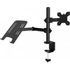Techly 365597 Laikiklis stalas monitoriui 13-32" 8kg ir nešiojamam kompiuteriui 12-17" 8kg, reguliuojamas