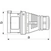 Polam Nakło Mobiliosios jungties kištukas 16A400V3P + N + Z IP- 44 (3628- 326)
