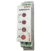 Pollin Modulinė lempa, 3 fazių, raudona, 10–250 V AC, bandymo mygtukas WN-3F-P