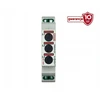Pollin Modulinė lempa, trifazė, raudona, su saugikliu 5x20mm, 100mA, 10-250V AC, WN-3B