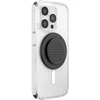 PopSockets Round Aluminum Triangle Knurl Grip MagSafe telefono laikiklis ir stovas, juodas