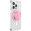 „Popsockets Crystal Heart Grip MagSafe“ telefono laikiklis ir stovas, rožinis