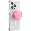 „Popsockets Crystal Heart Grip MagSafe“ telefono laikiklis ir stovas, rožinis