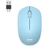 Pelė „Port Designs PORT CONNECT“ laidas COLLECTION, USB-A ir USB-C adapteris, 2.4Ghz, 1600DPI, Azur