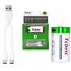 Tcbest D tipo įkraunamas akumuliatorius su USB-C laidu