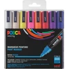 Uni Posca - PC3M - Rašiklis su plonu antgaliu - švelnios spalvos, 8 vnt