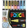 Uni Posca - PC3M - Rašiklis su plonu antgaliu - švelnios spalvos, 8 vnt