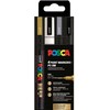 Posca POSCA PC-3M 4stk (Guld,Hvid,Sølv,Sort)