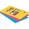 3M Post-it Super Sticky, su pamušalu, 101 x 152 mm. 3 vnt
