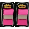 Post-it indeksavimo plokštės 680- BP2ES ryškiai rausva, 25x43mm, 2x50vnt (3M0098)
