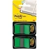 Post-it indeksavimo puslapis 680- G2EU, 25mmx43mm, žalia, 2 x 50 vienetų (3M0833)