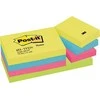 Lipnūs lapeliai 3M Post-it® Energetic, 38mmx51mm, 12 vnt. po 100 lapelių, neoninės spalvos