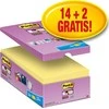 „Post-it“ lipnūs lapeliai „Post-it Super Sticky“ (655-P16SSCY-EU), 127 x 76 mm 16 x 90 kortelės, geltona, 2 NEMOKAMAI