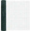 Eurų tvora su betono baze 10 x 1,6 m PVC dengtas plienas Žalia