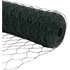 Hexagonal Fence with Post 10 x 0,4 m PVC dengtas plienas Žalia
