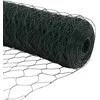 Hexagonal Fence with Post 10 x 0,5 m PVC dengtas plienas Žalia