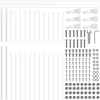 Sodo tvora WOERDEN 3 vnt. 170 x 215 cm Balta