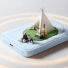 „Baseus“ indukcinė išorinė baterija 10000mAh 22,5W „MagSafe“ su USB-C laidu 20V/3A 0,3m - mėlyna