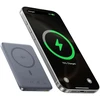 Powerbank Baseus PicoGo AM41 Ultra-Slim 10000mAh 27W Qi2 suderinamas su MagSafe su juodu USB-C kabeliu pintu 30cm - pilkas