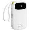 Baseus Powerbank 10000mAh su wyświetlaczem wbudowanymi kablami EnerFill FC31 22.5W - balta