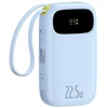 Baseus Powerbank 20000mAh su wyświetlaczem wbudowanymi kablami EnerFill FC31 22.5W - mėlyna